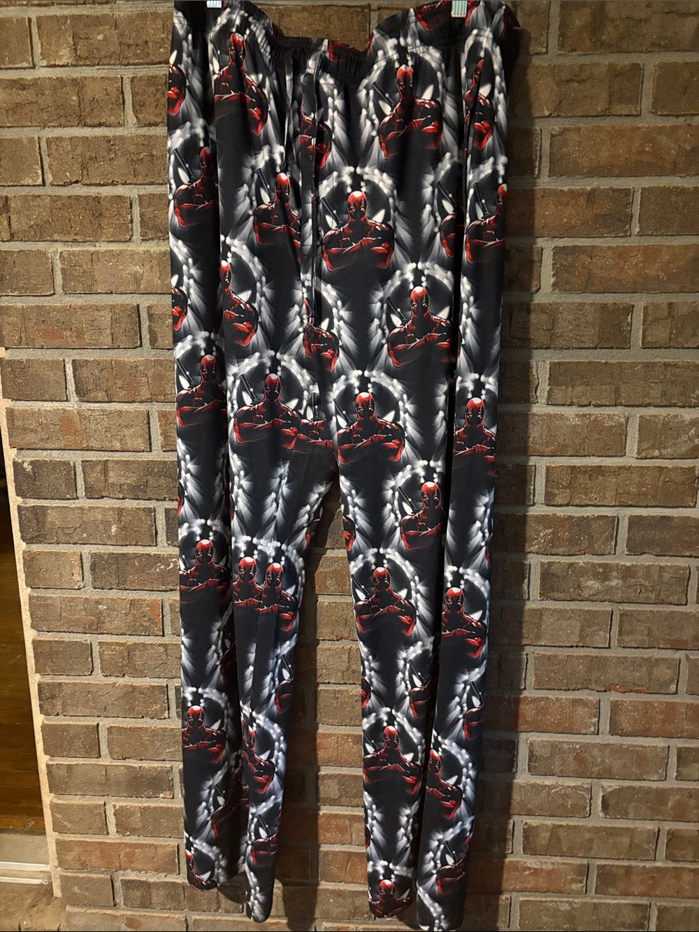 Marvel Black & Red Deadpool Graphic Joggers